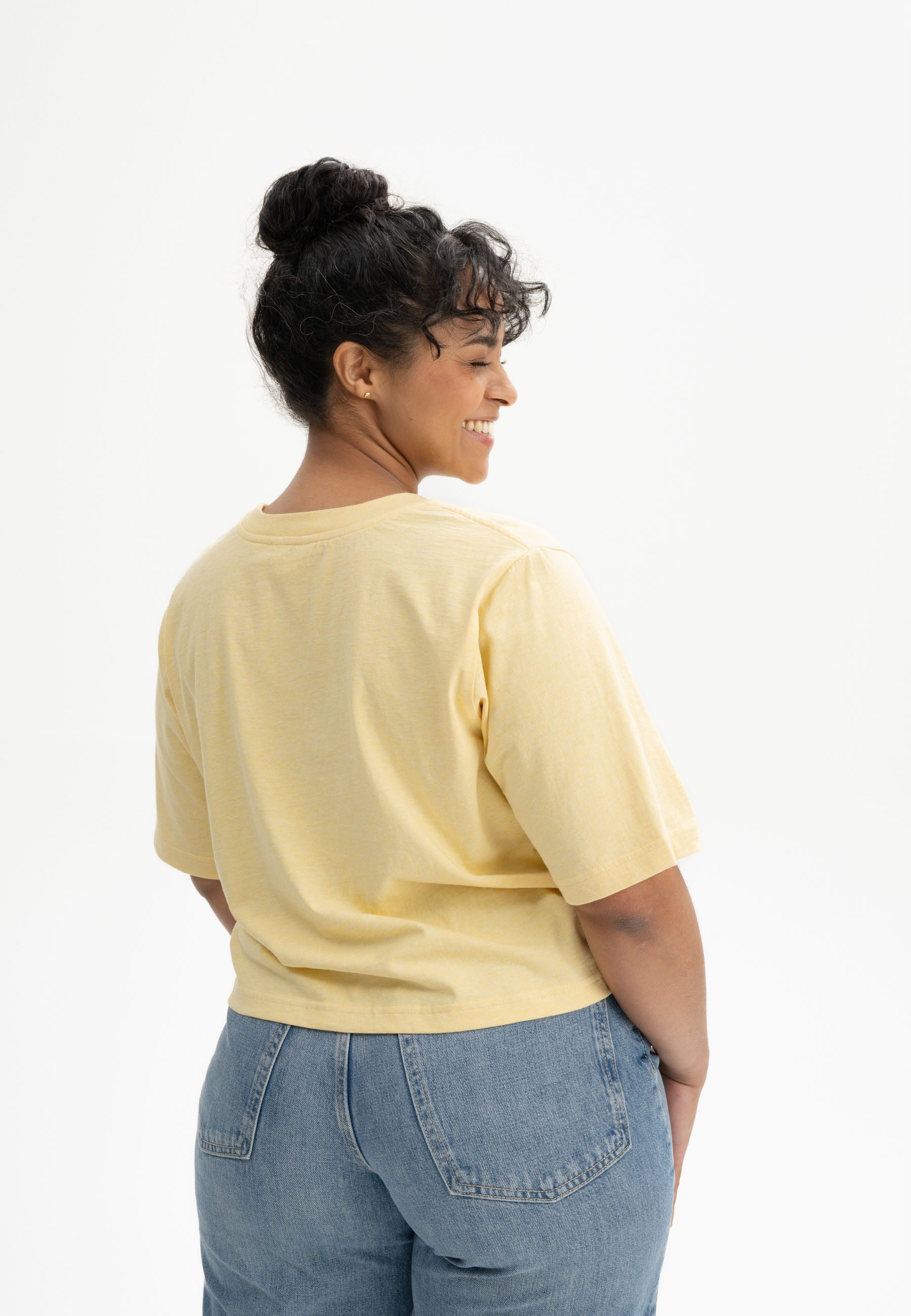 MELA Kurzarmshirt Cropped T-Shirt DESNA Rippbündchen günstig online kaufen
