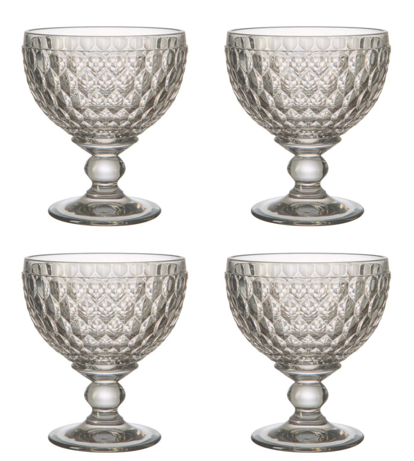 Villeroy & Boch Dessertschale Boston Coloured, Kristallglas, Spülmaschinengeeignet, Grau, Boston, H: 12.5cm