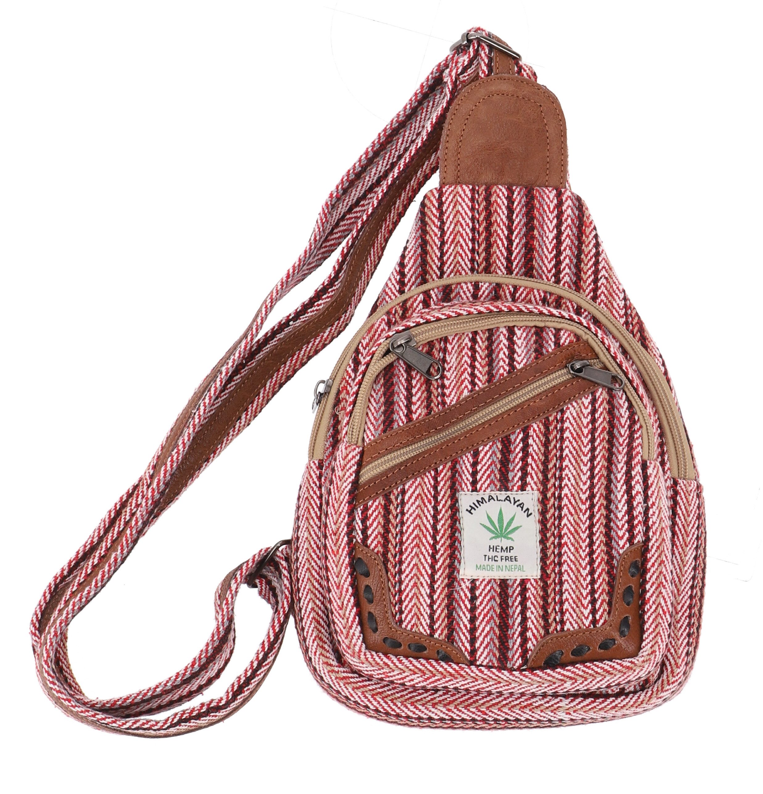 Guru-Shop Freizeitrucksack Extravaganter Ethno Baumwoll/Hanf Rucksack,..