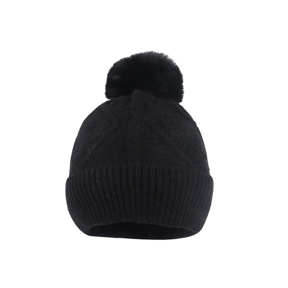 LYDMN Strickhandschuhe Handschuh, Schal Mütze Schal Thermohandschuhe Wärme 3-teiliges Wintermütze und schwarz Set,Winterliche