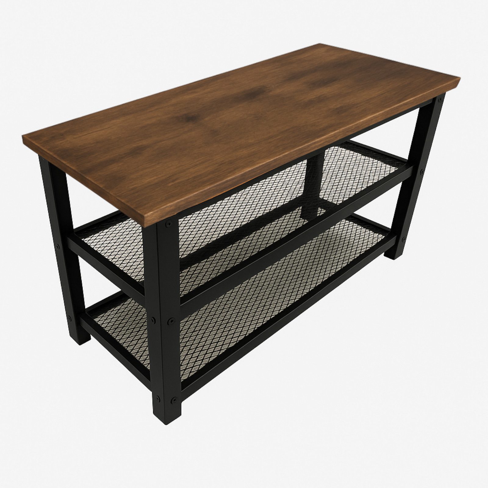 BEGRYF Schuhregal Braun-Schwarz 73 x 30 x 45 cm, 2 Schuhablagen