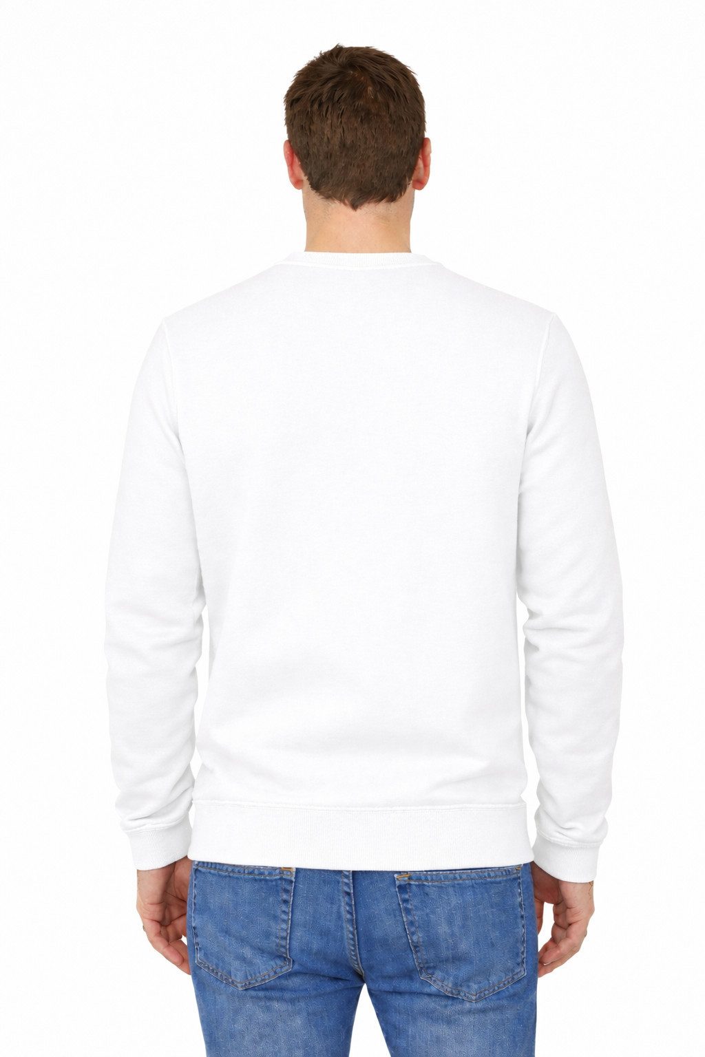 Smith & Solo Sweatshirt Herren, Pullover Baumwolle Loose Fit, Langarm, unifarben