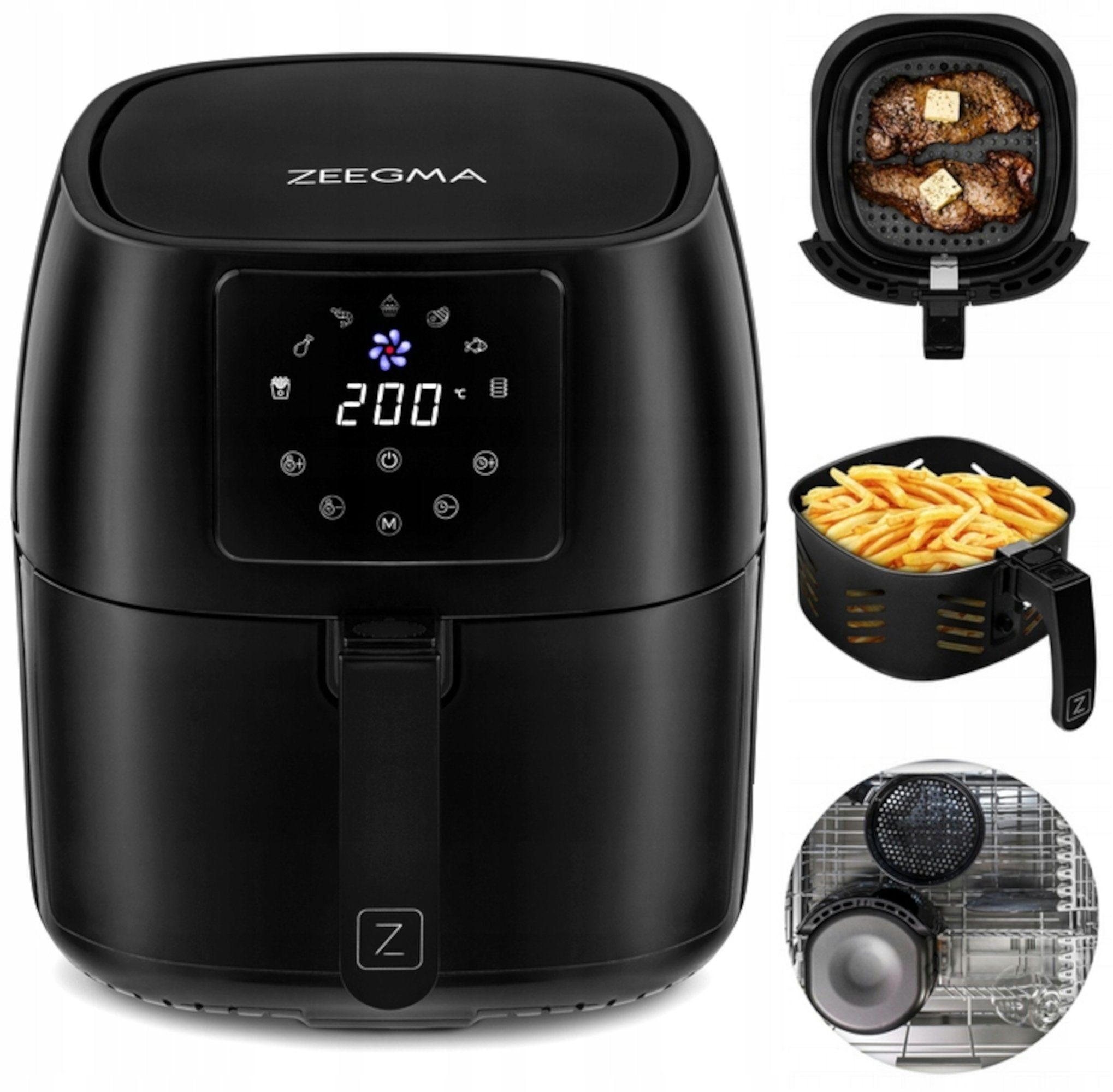 Zeegma Heißluftfritteuse, 1400,00 W