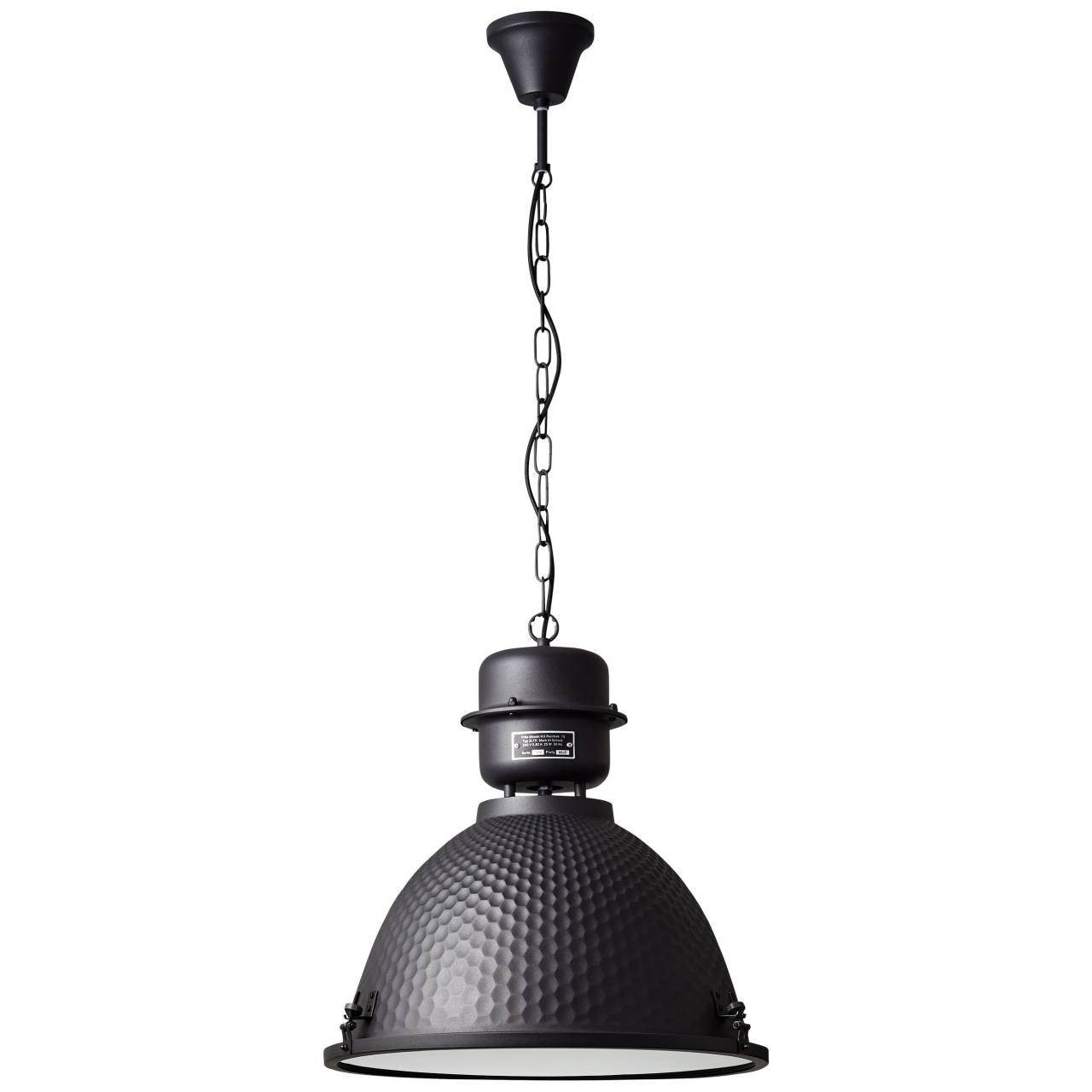 Brilliant Pendelleuchte E27, geeig Kiki, Pendelleuchte Kiki Lampe schwarz 1x A60, 48cm 60W, korund