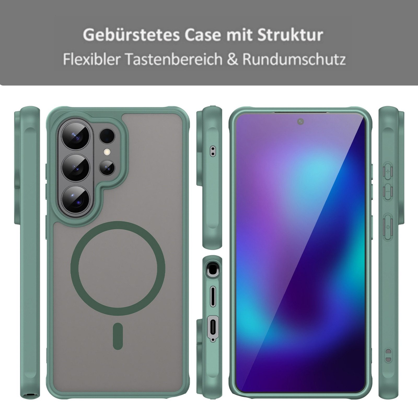 betterfon Handyhülle für Samsung Galaxy Serie Schutzhülle Magnet Case Hülle magnetisch, Magnetisches Laden, mattes Design, kratzfest & stoßfest verarbeitet