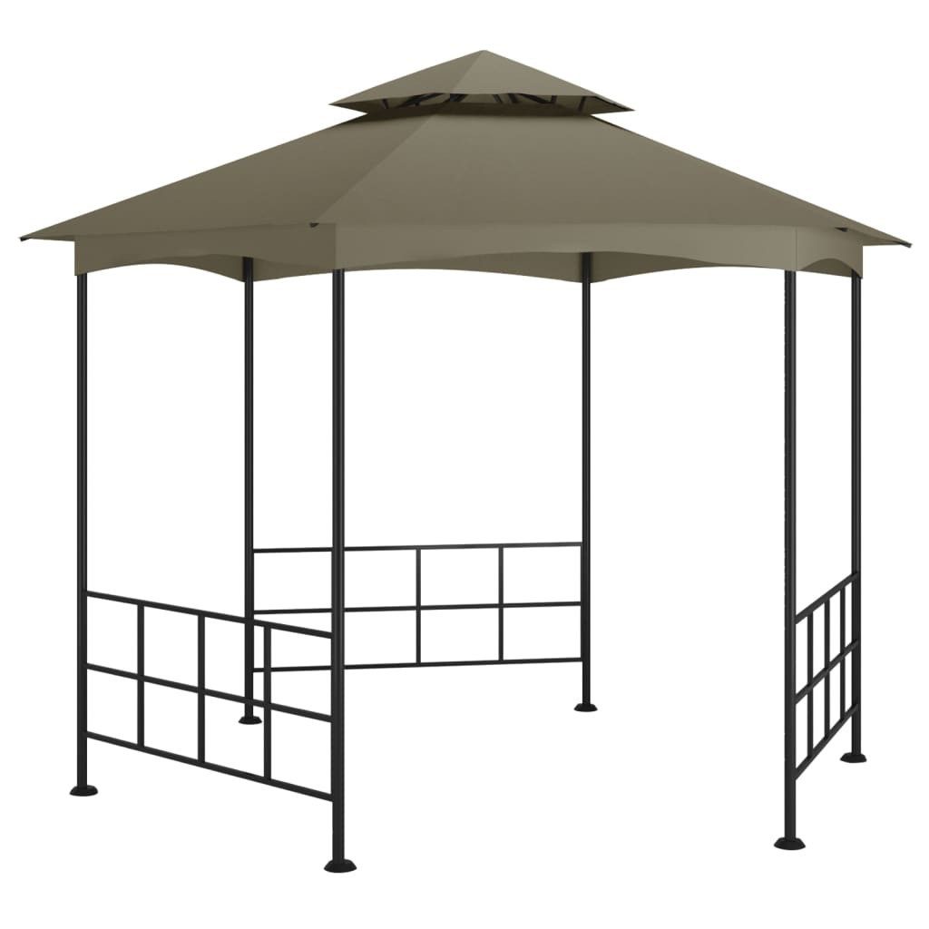 vidaXL Pavillon taupe Pavillon Gartenzelt mit Seitenwänden 3,1x2,7 m Taupe