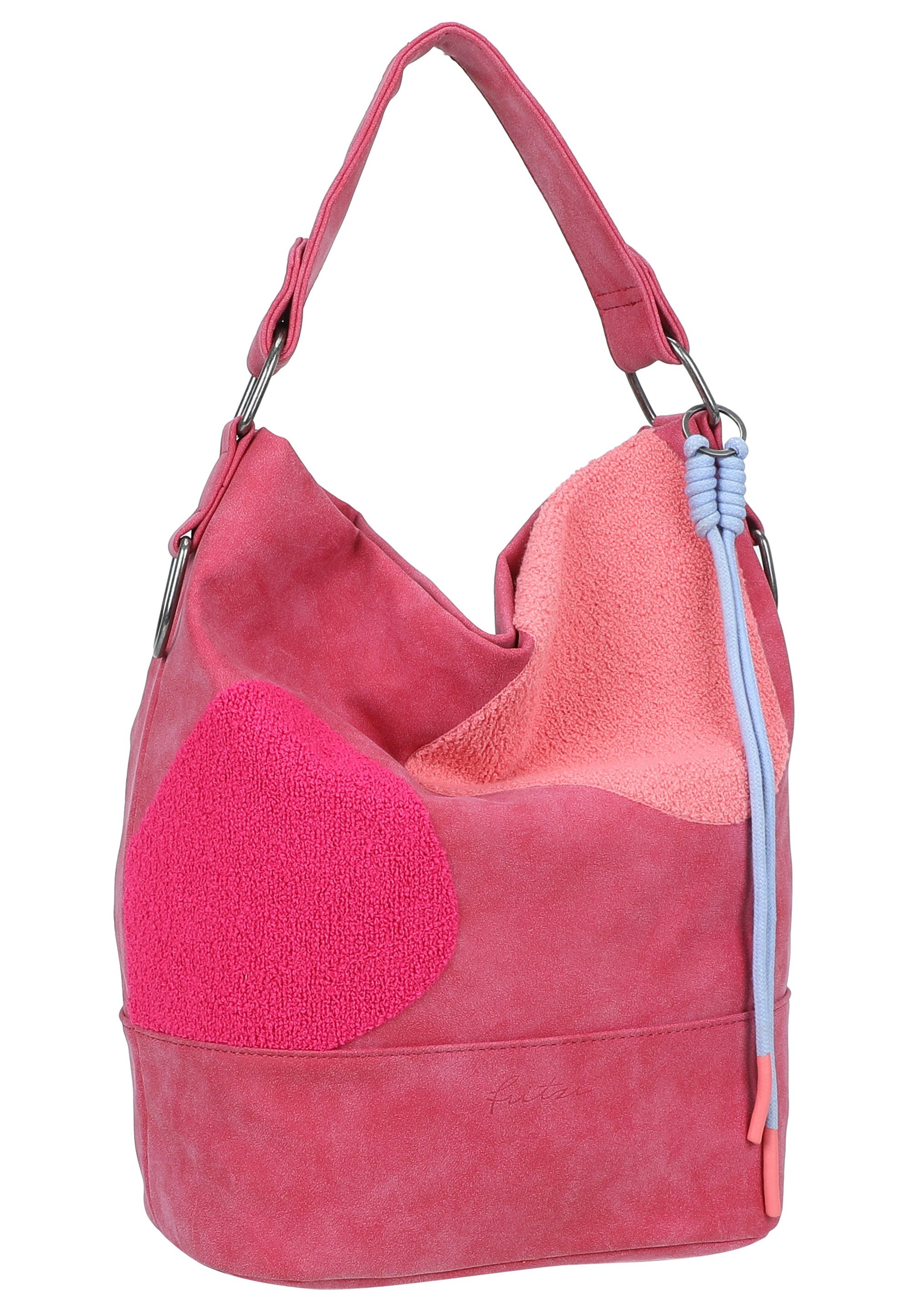 Fritzi aus Preußen Schultertasche Olga Limited Happy Flocked Jive Soft Berry, mit moderner Flockung
