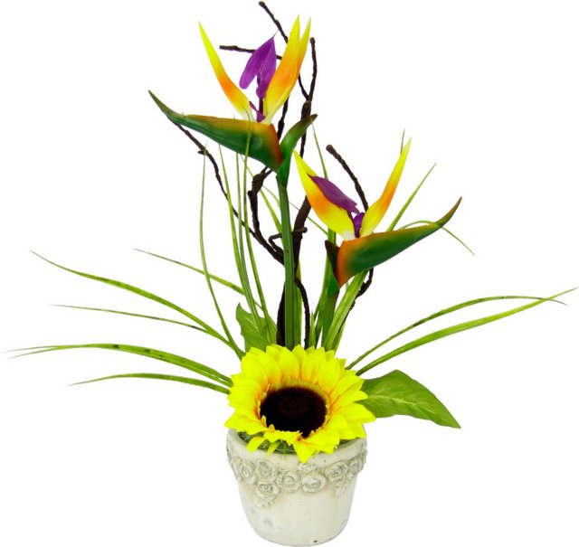 Kunstpflanze Strelitzie/Sonnenblumen, I.GE.A., Höhe 43 cm-Otto