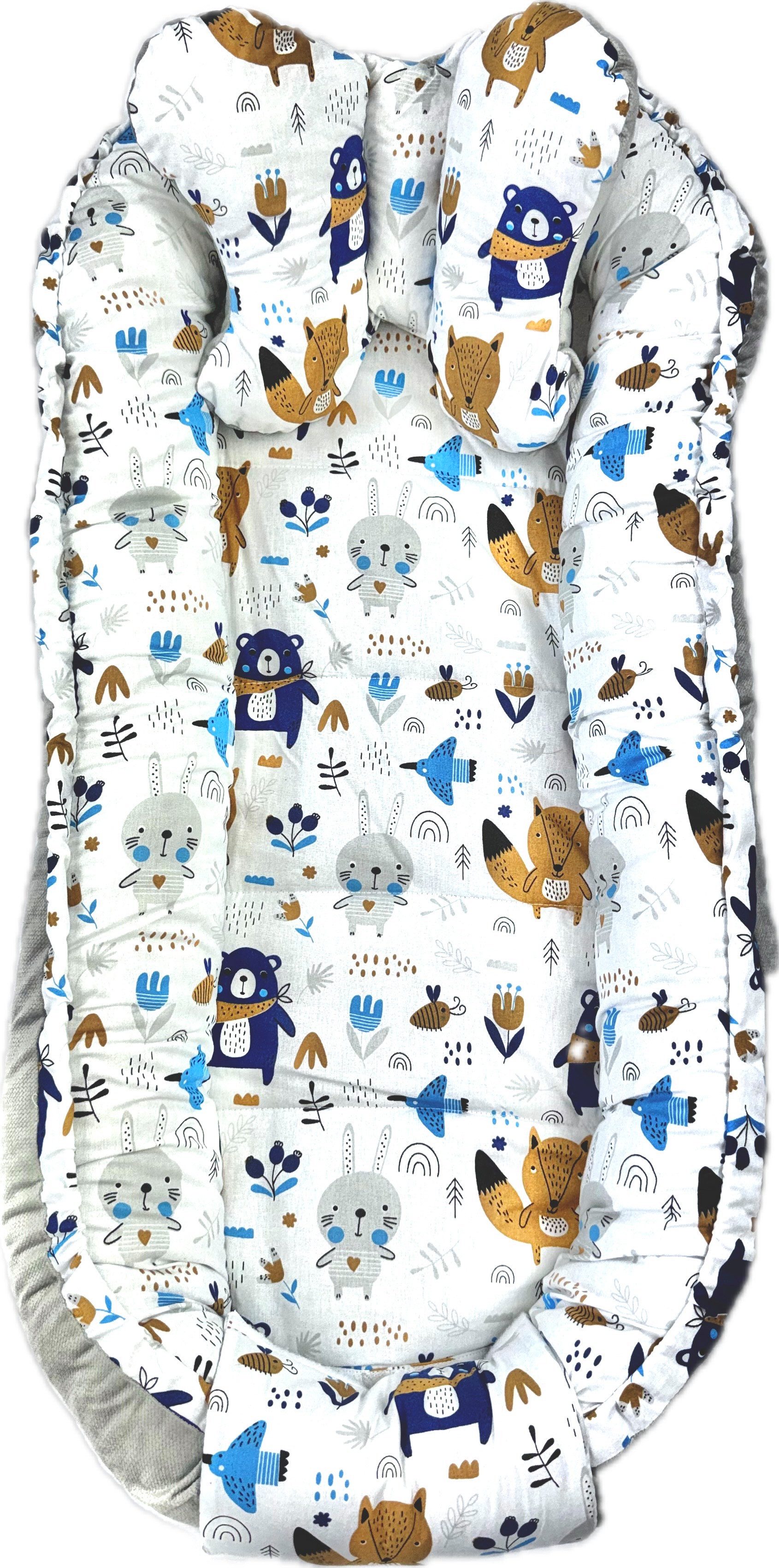 Pamek Bettnestchen Babybett Babynestchen Babynest Kinderbett Kokon zum schlafen Kissen, Sehr weiches material, Füllung 100% antiallergische Silikonkogel. – Bild 4 von 5