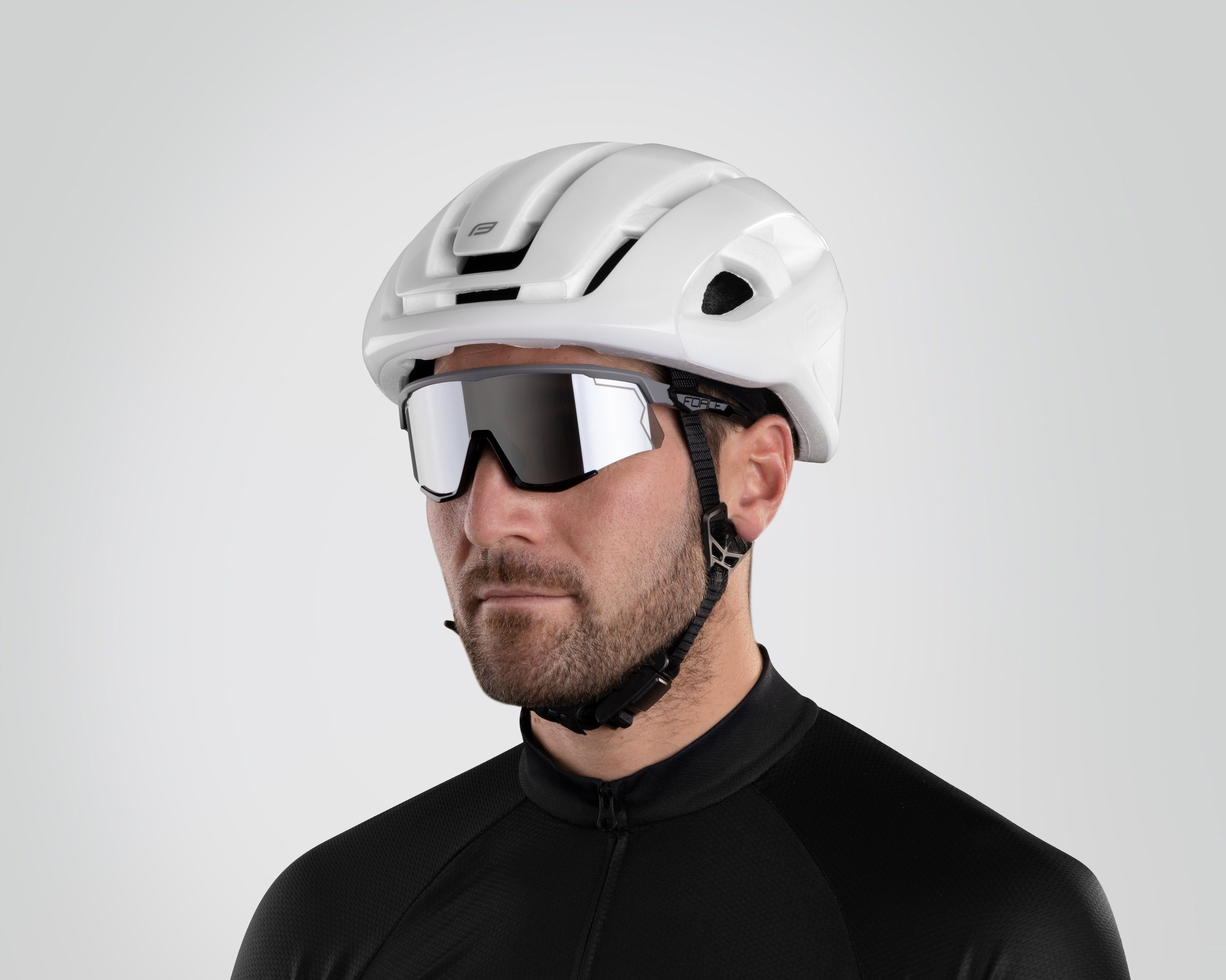 FORCE Fahrradbrille Sonnenbrille gespiegeltes FORCE grau-schwarz SONIC Glas