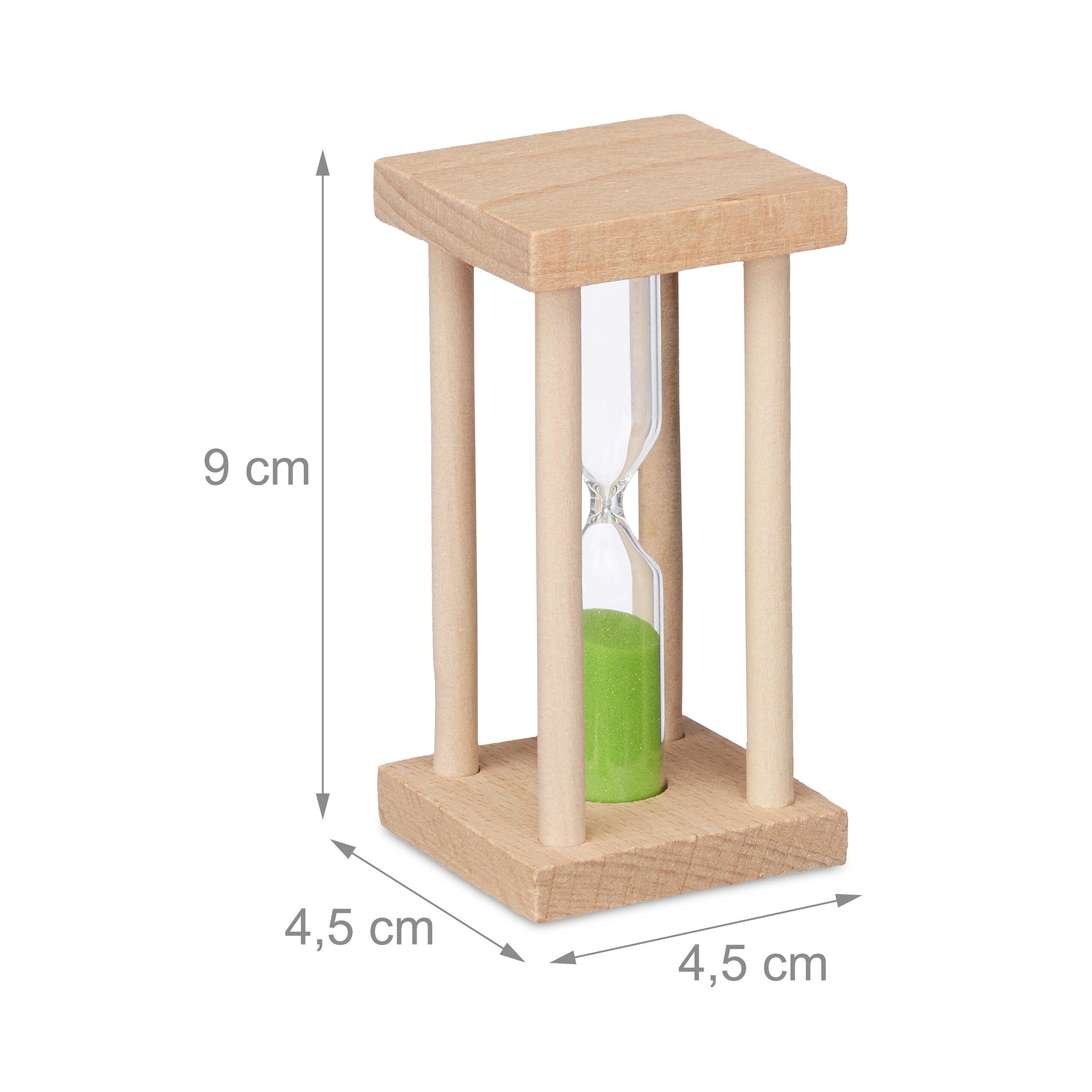 2x Acryl Sanduhr 3-Minuten - Transparente Küchenuhr In Gelb & Rot