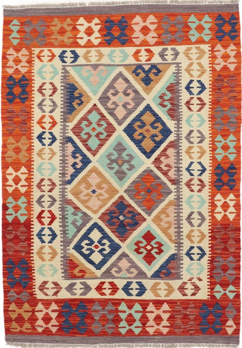 Trading, mm Afghan Heritage Orientteppich Kelim 3 Handgewebter 106x155 Höhe: rechteckig, Nain Orientteppich, Moderner