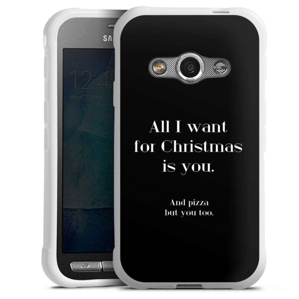 DeinDesign Handyhülle All I want for Christmas - Pizza!, Hülle Pizza Sprüche Weihnachten