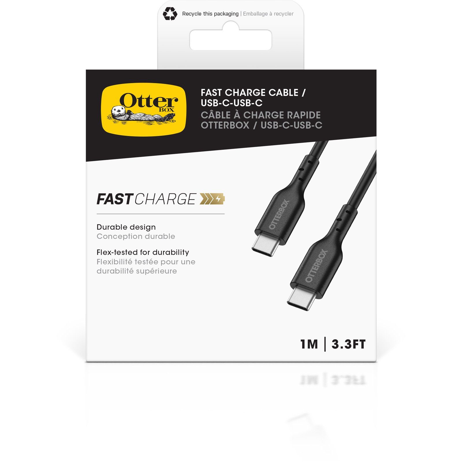 Otterbox Standard USB-C zu USB-C PD-Kabel 1m USB-Kabel, USB Typ C, (100 cm)