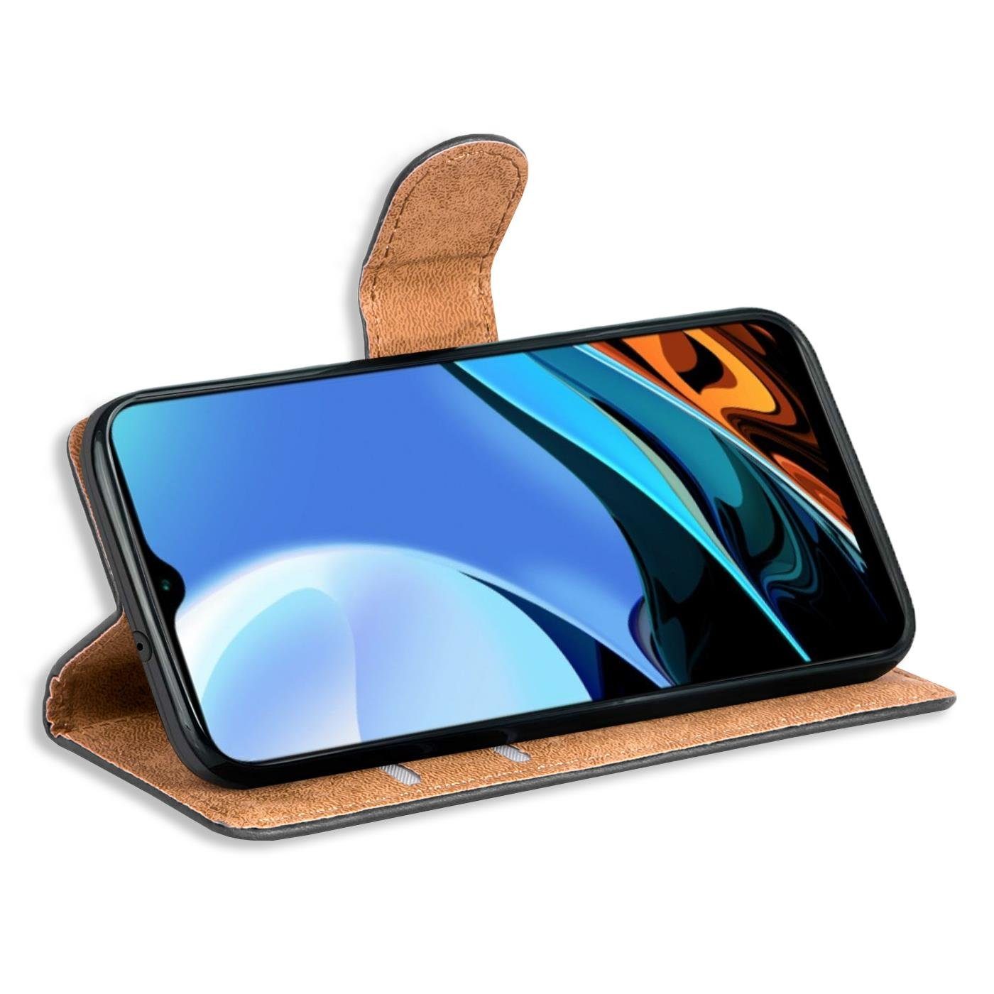 CoolGadget Handyhülle Book Case Handy Tasche für Xiaomi Redmi 9T 6,53 Zoll, Hülle Klapphülle Flip Cover für Redmi 9T Schutzhülle stoßfest