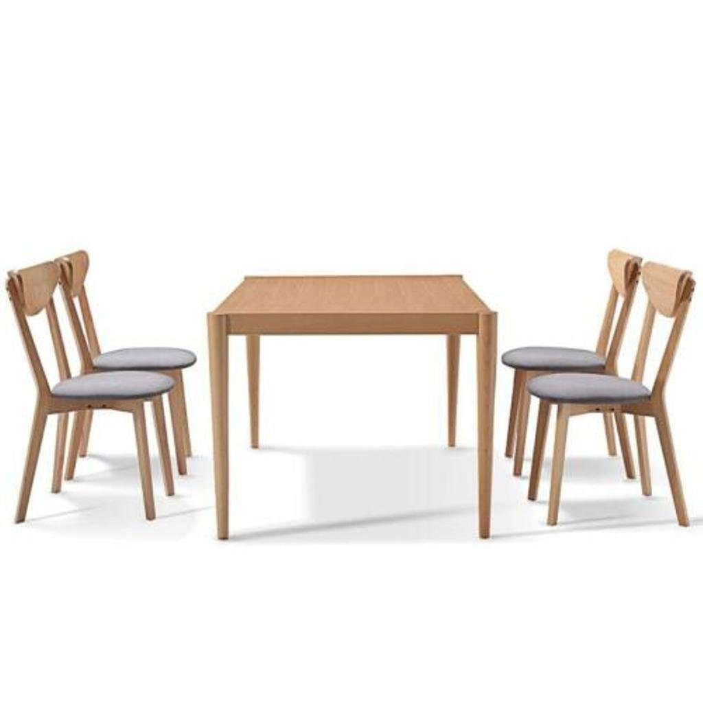 4 Büro 150x85 Tische Konferenz JVmoebel Stühle Ess + Design Esszimmer-Set, Tisch Holz Stuhl