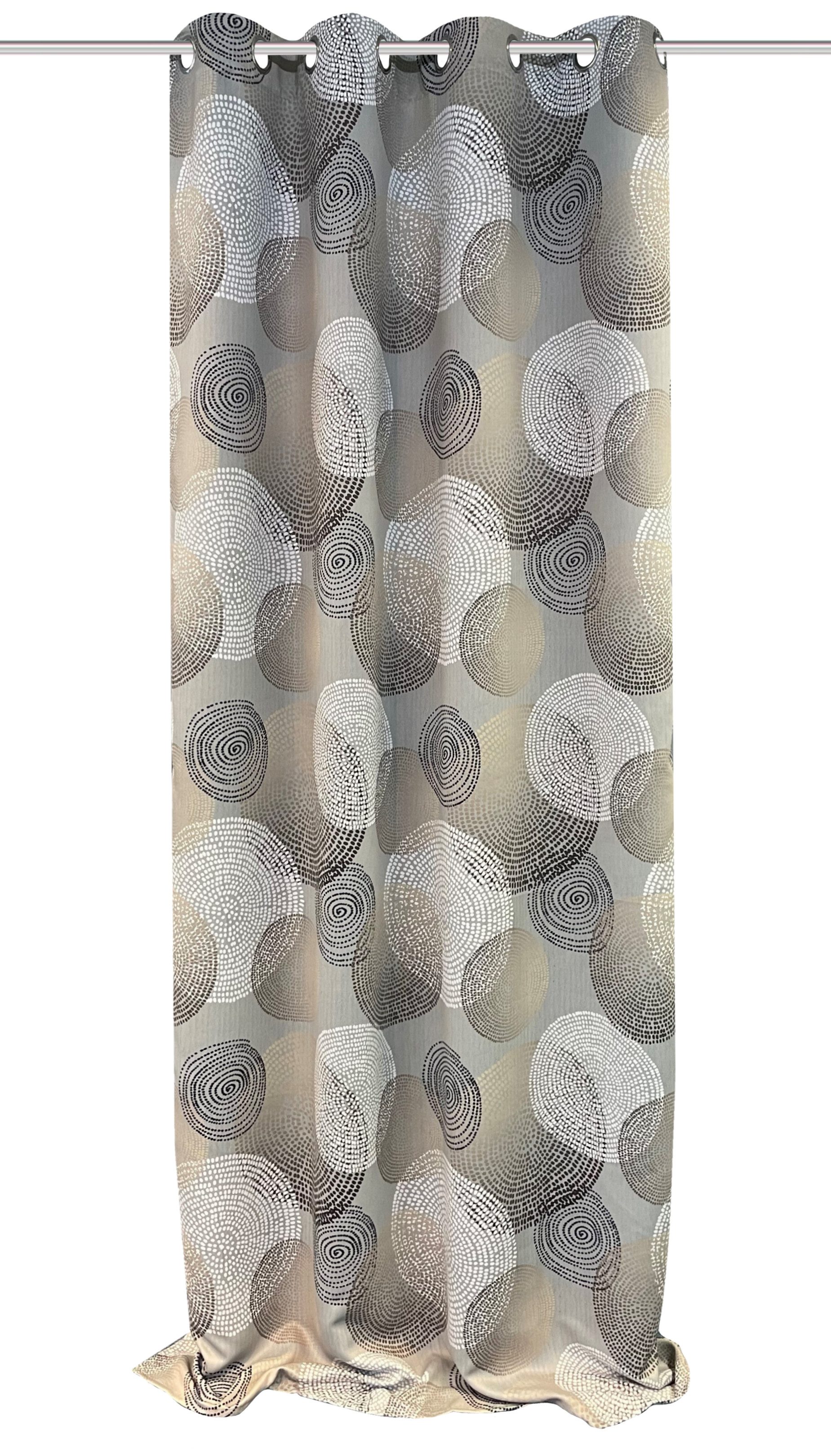 Clever-Kauf-24 Verdunkelungsvorhang Ösenschal Ginny Farbe: natur mit Druckm günstig online kaufen