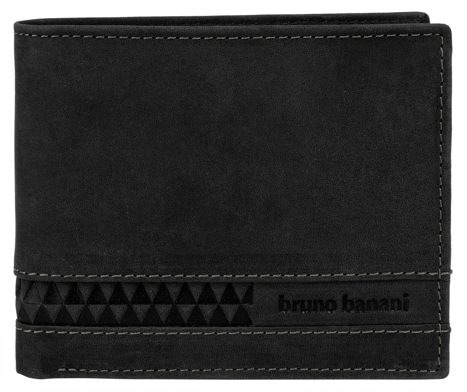 Banani schwarz Leder Geldbörse, Bruno echt