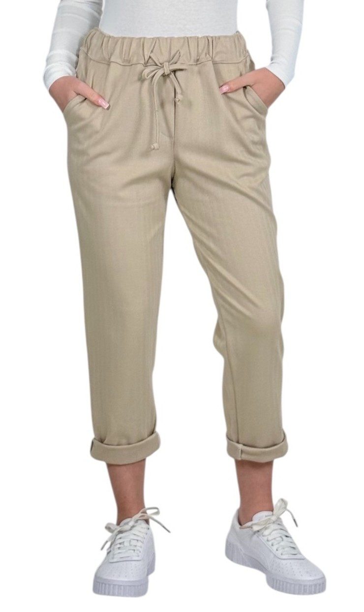 Mississhop Stretch-Hose Elastische Damenhose mit Kordelzug – bequemer Schnitt M.432