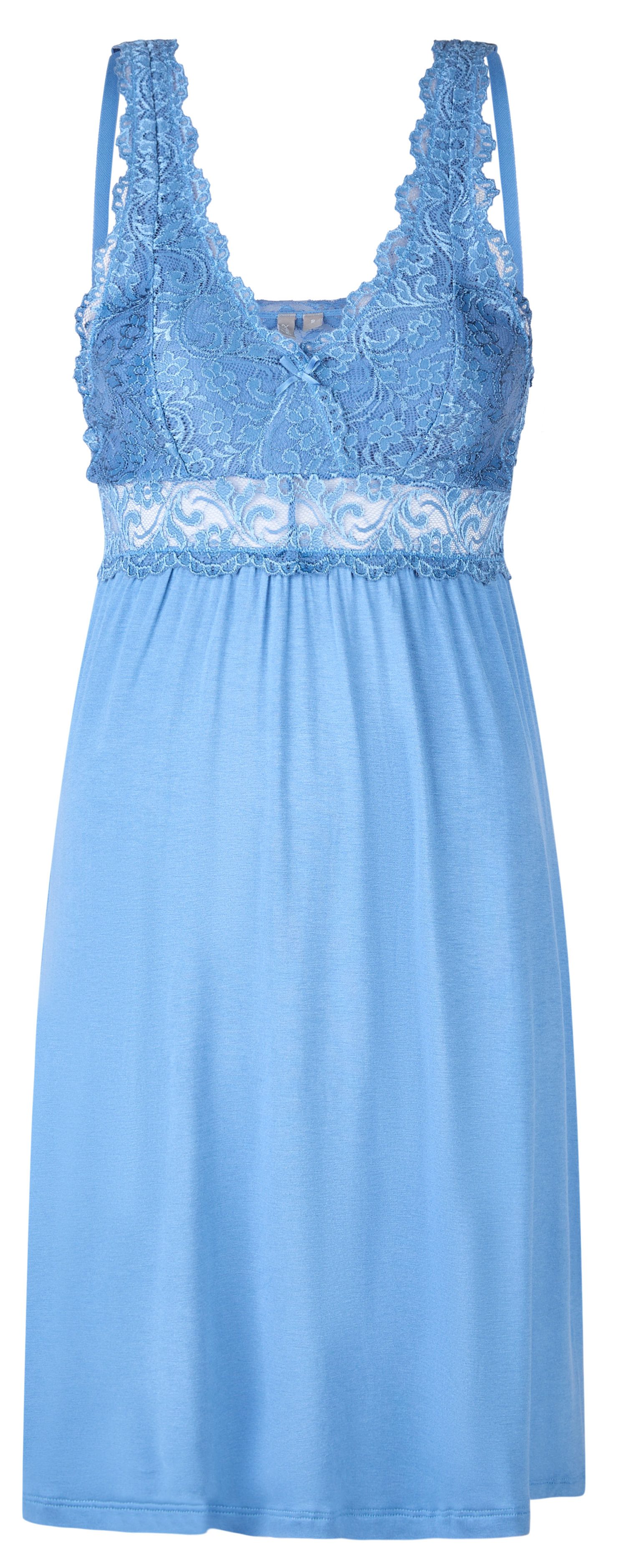 By Louise Negligé Damen Nachthemd mit Spitze (1-tlg) edles Design