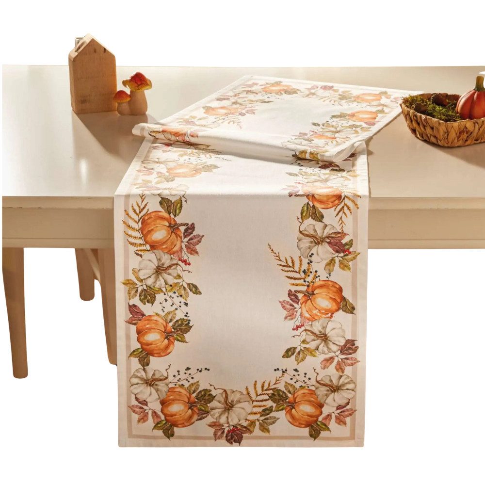 Home-trends24.de Tischläufer Tischläufer Kürbis Herbst Tischdecke günstig online kaufen