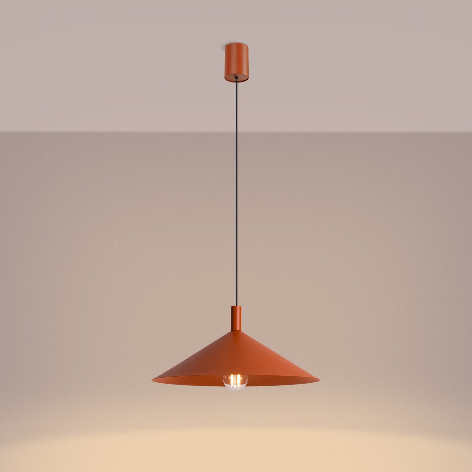 SOLLUX lighting Hängeleuchte Pendelleuchte NOX 40 rote ocker, Nicht enthalten