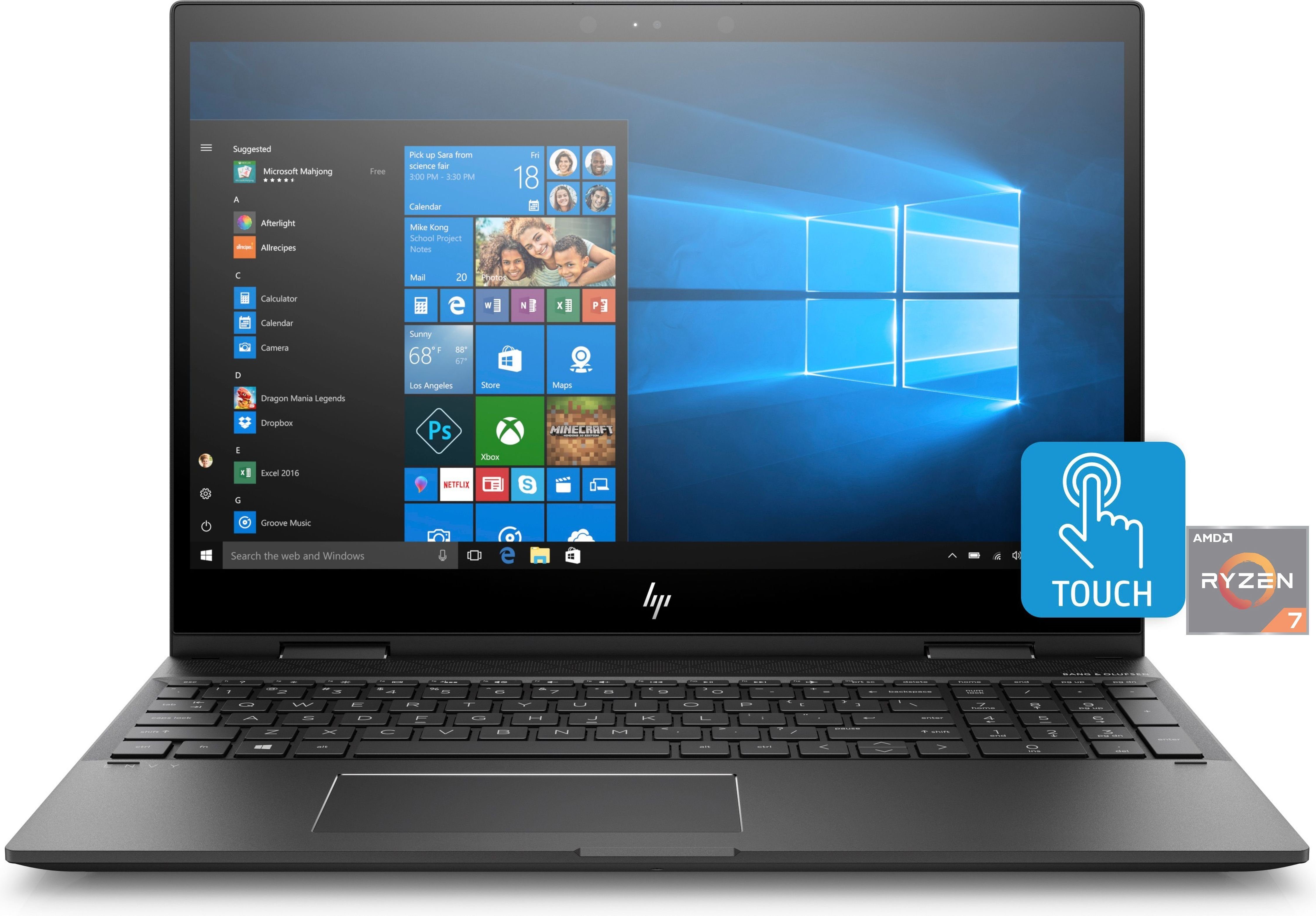 HP ENVY x360 15-cp0006ng Convertible »39,6 cm (15,6") AMD Ryzen 7, 1TB+256 GB SSD, 8 GB«