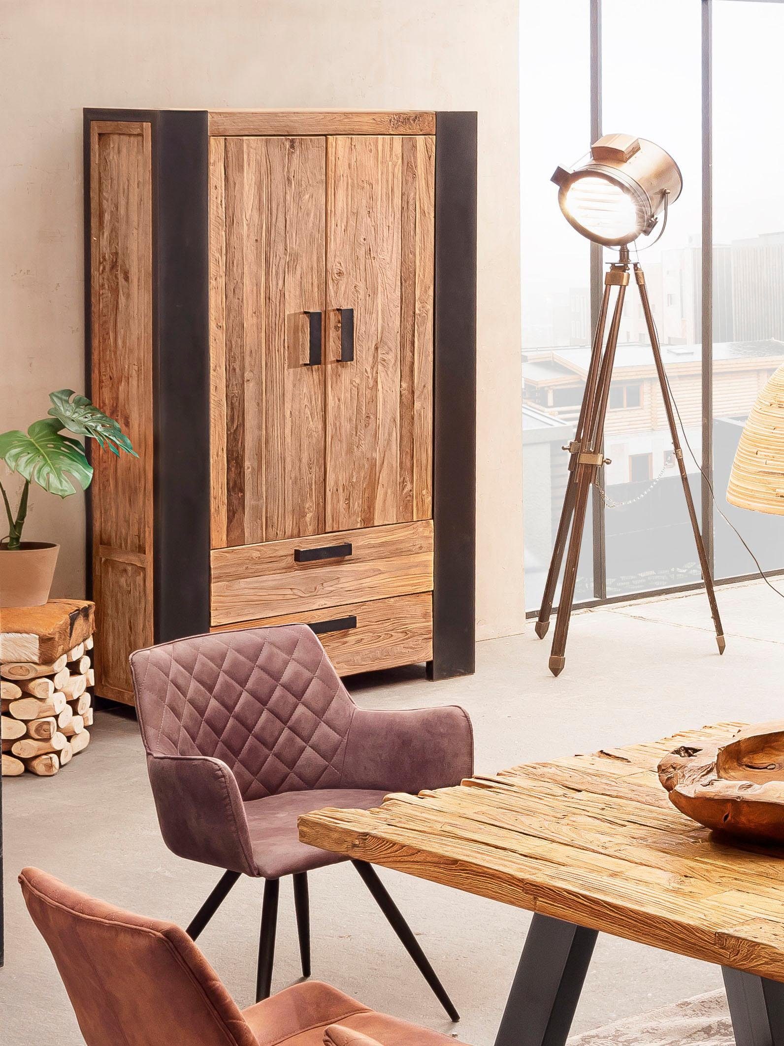 SIT Barschrank »Croco« aus recyceltem Altholz Teak | OTTO
