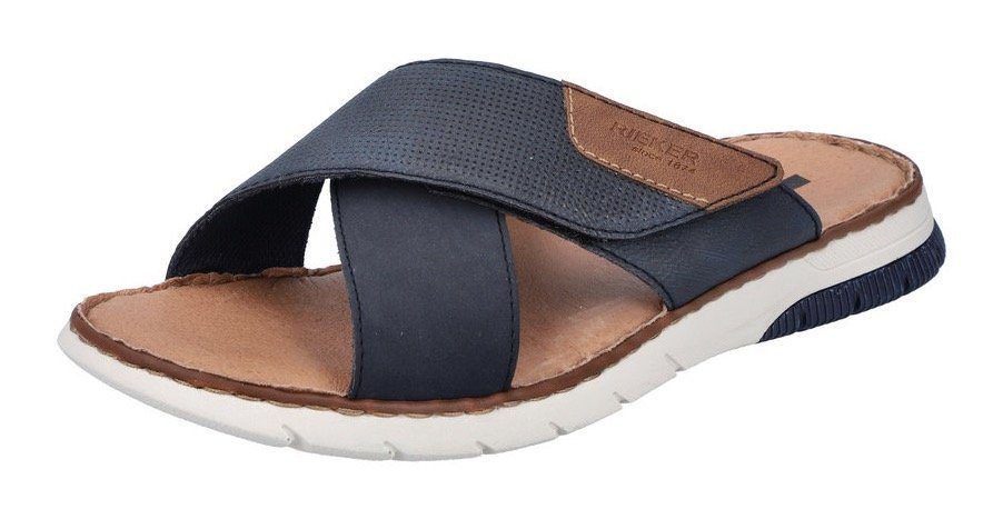 Pantolette navy Rieker Klettriemchen mit