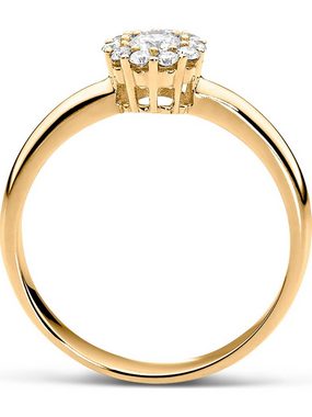 CHRIST Diamantring CHRIST Damen-Damenring 585er Gelbgold 1 Diamant, mit Brillanten
