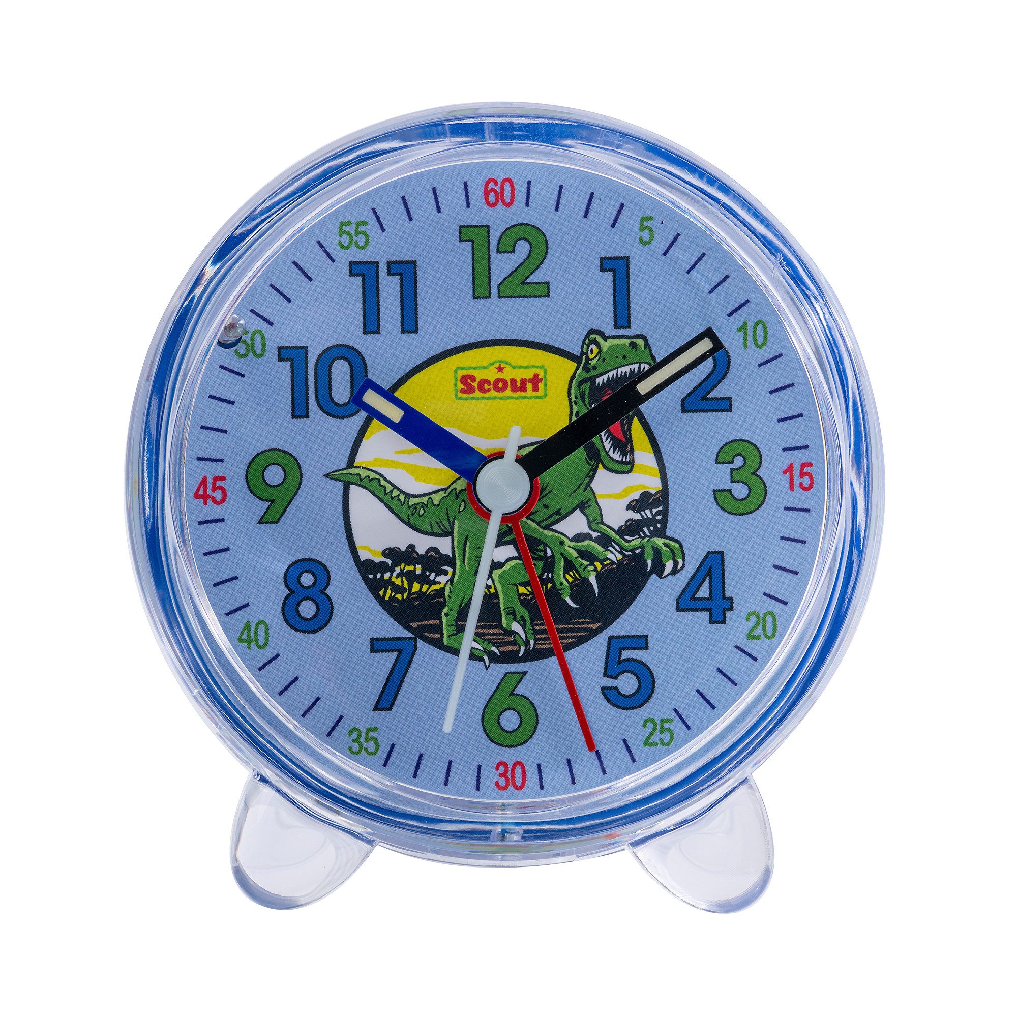 Scout Quarzwecker Dinosaurierwecker, Favorit, 280001044 Kinderwecker, Lernwecker,Geschenkidee, Kinderzimmer, Schulanfang, Dino