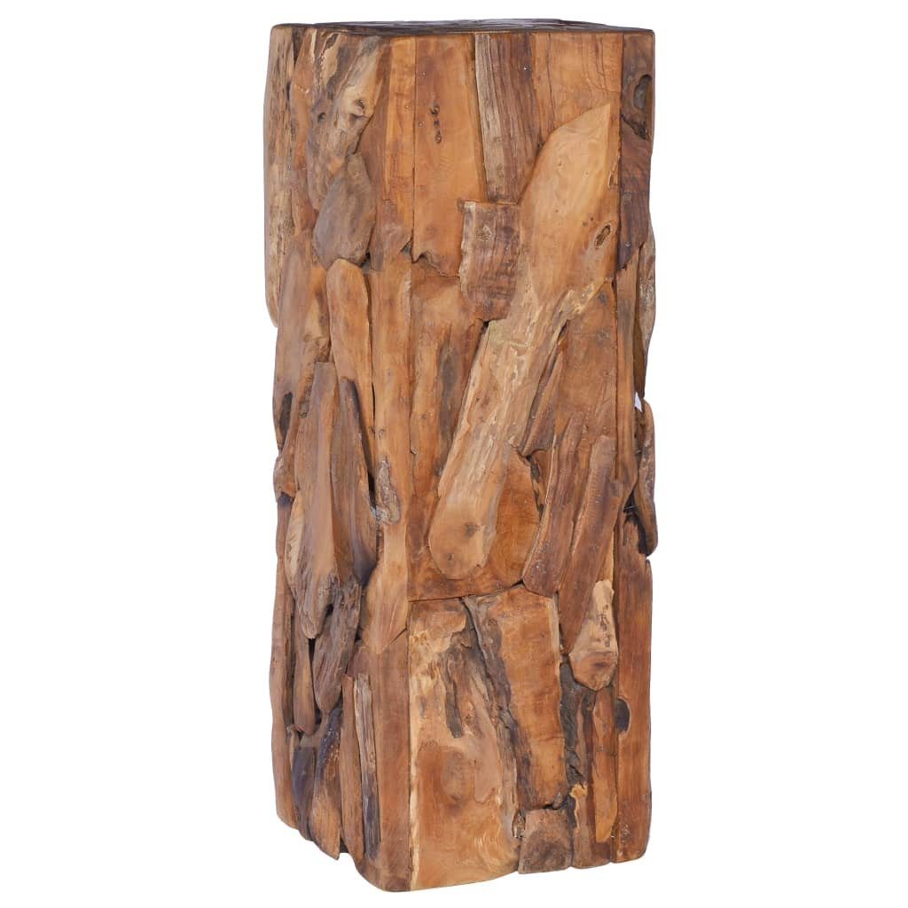 furnicato Beistelltisch 30x30x80 cm Massivholz Teak (1-St)