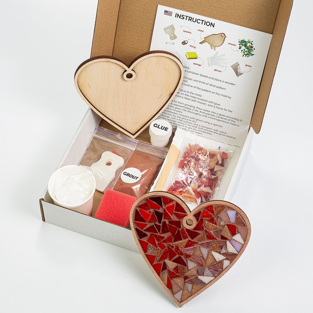 NKlaus Puzzle DIY Mosaik Bastelset Herz günstig online kaufen