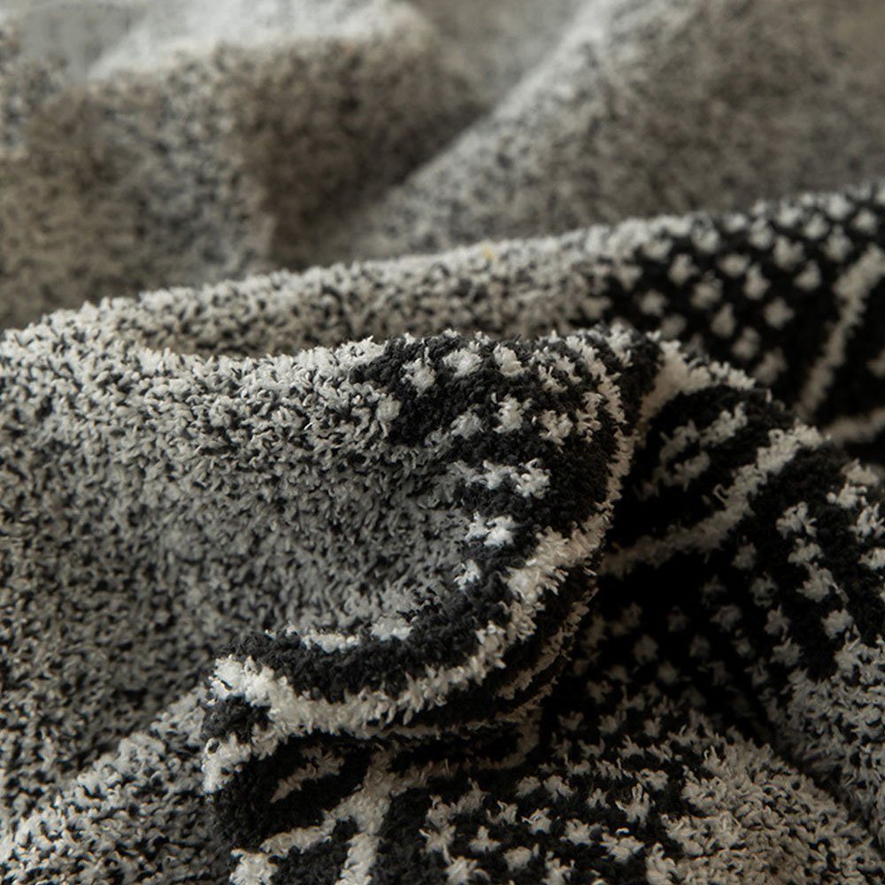 Tagesdecke Decken Quasten-Überwurfdecken Grau FELIXLEO Gestrickte Boho-gewebte 130*160cm,