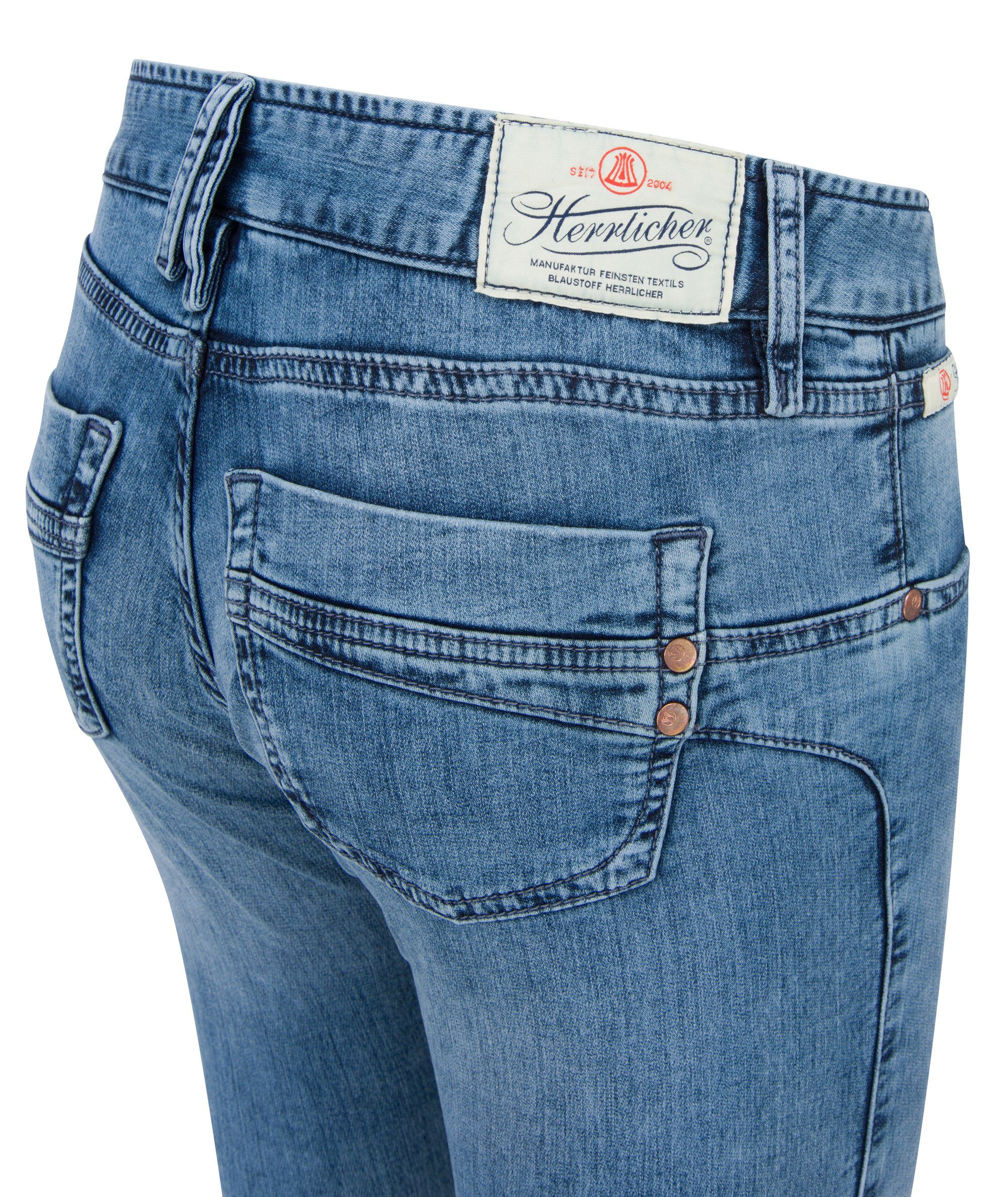 Denim HERRLICHER medium aged 5320-D9648-682 Jogg Stretch-Jeans TOUCH Cropped Herrlicher