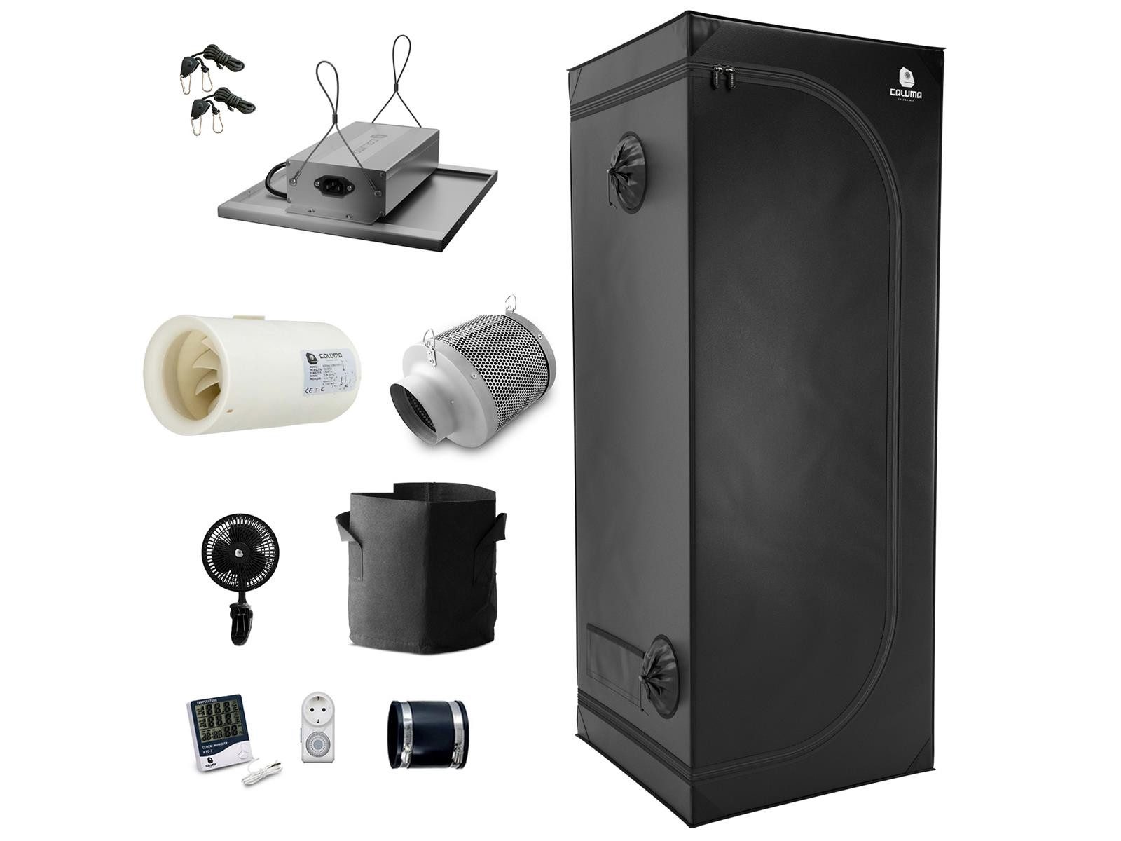 Caluma Gewächshaus Growbox Komplett Set - 60x60 cm Growzelt, 75W LED, für 1 günstig online kaufen