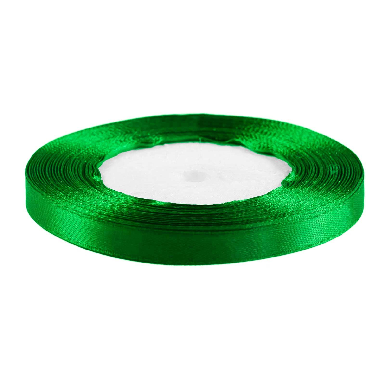 maDDma Satinband 22,5m Satinband 10mm Dekoband Geschenkband Schmuckband, grasgrün