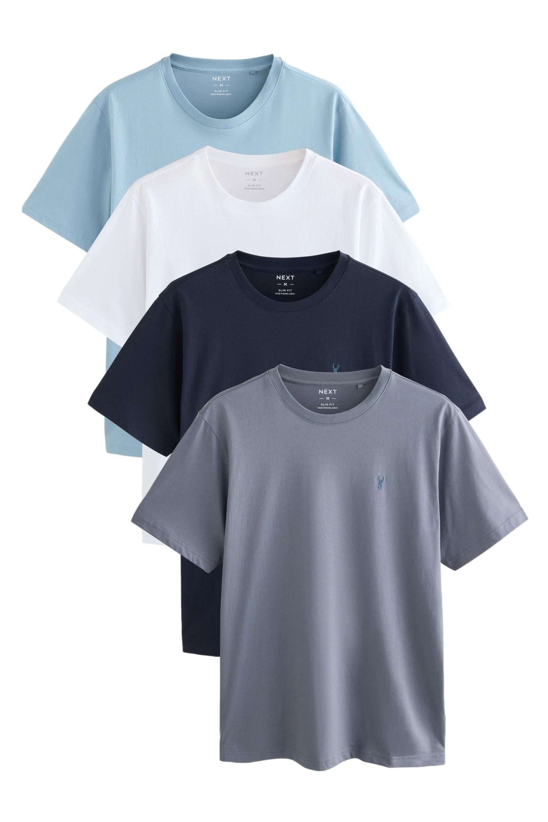 T-Shirt T-Shirts im Slim Fit, 4er-Pack