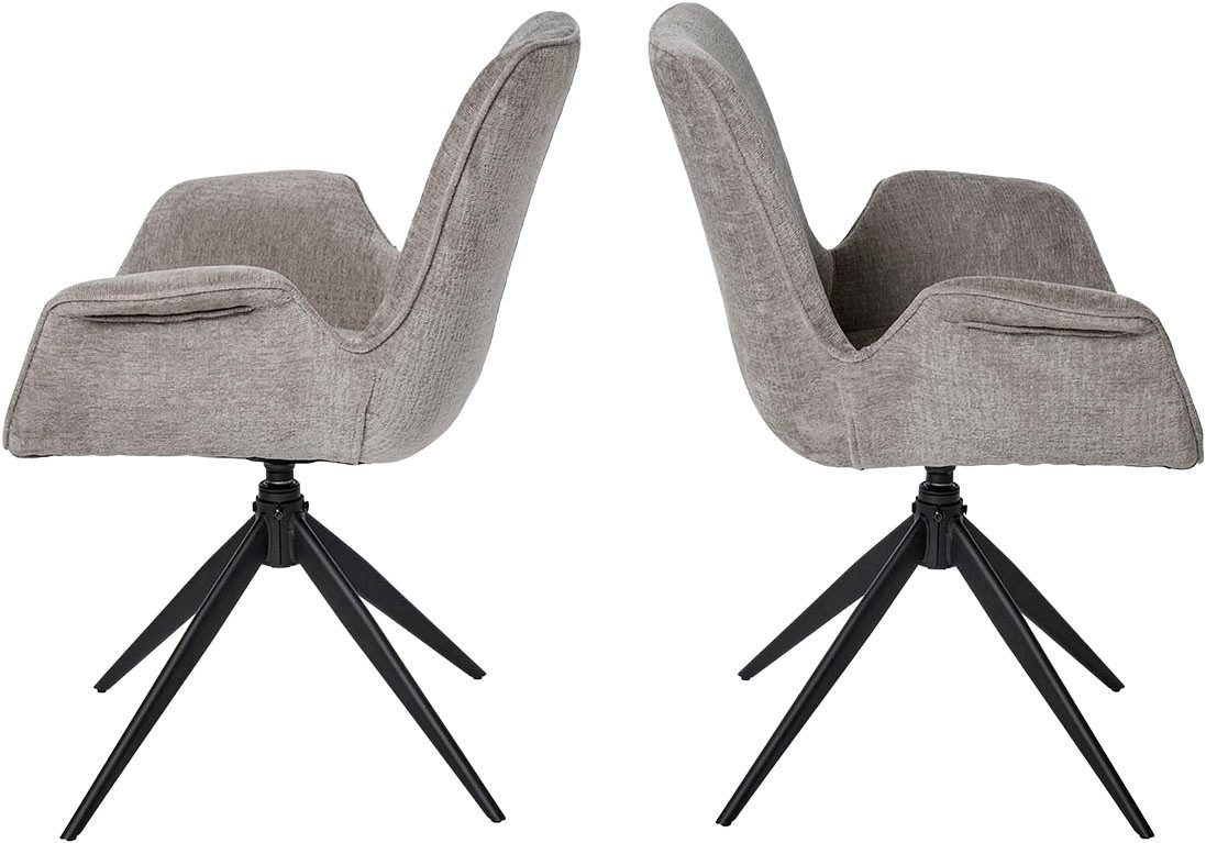 Jahnke Schalenstuhl BAT TWIST DUO, 2er Set, drehbar, gepolstert, mit Armlehnen, B:66xT:60,5xH:85 cm