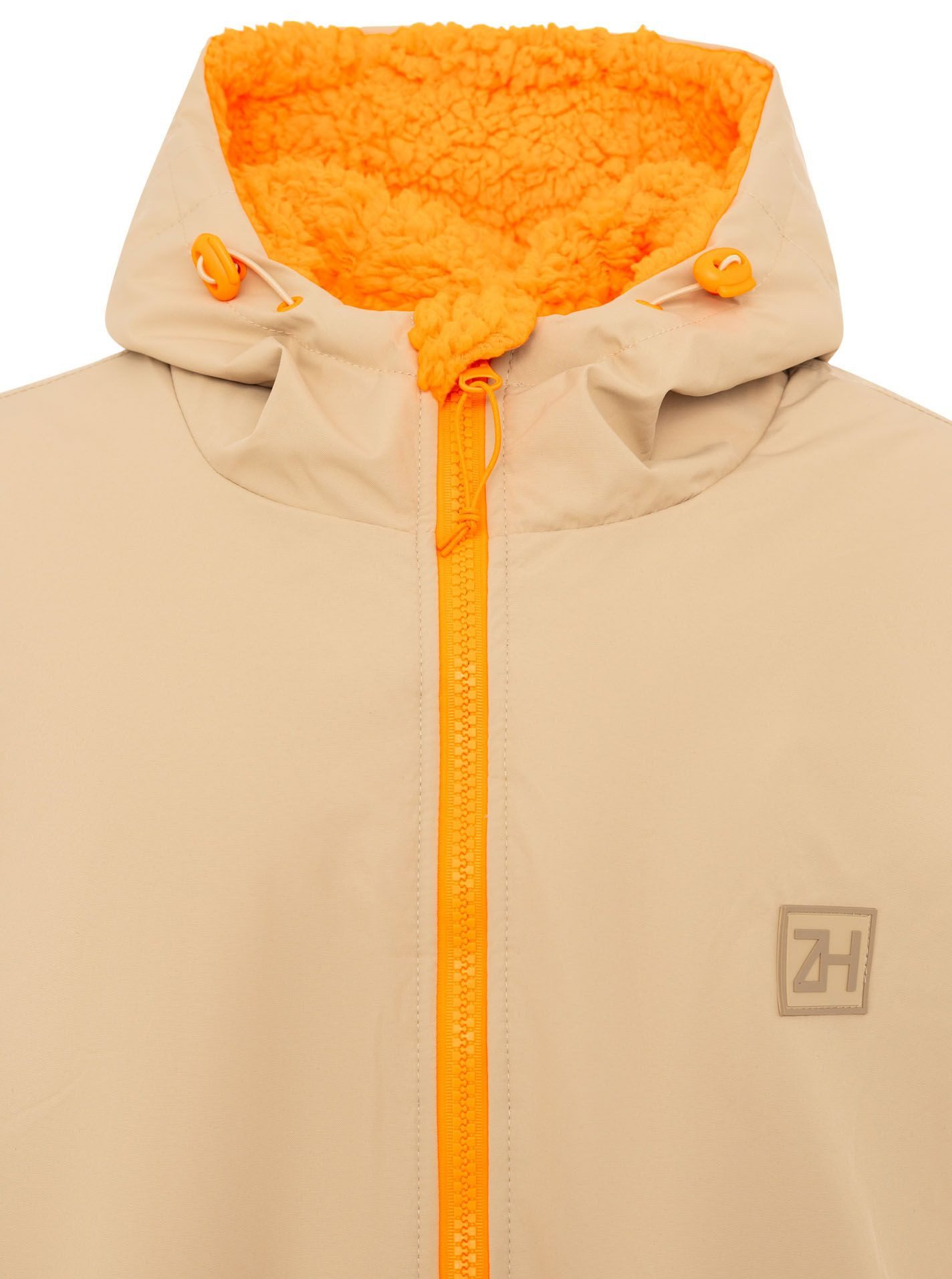 Zwillingsherz Windbreaker Oversize "Windjacke" Seitentaschen, Kapuze, Weicher Stoff, Fällt größer aus