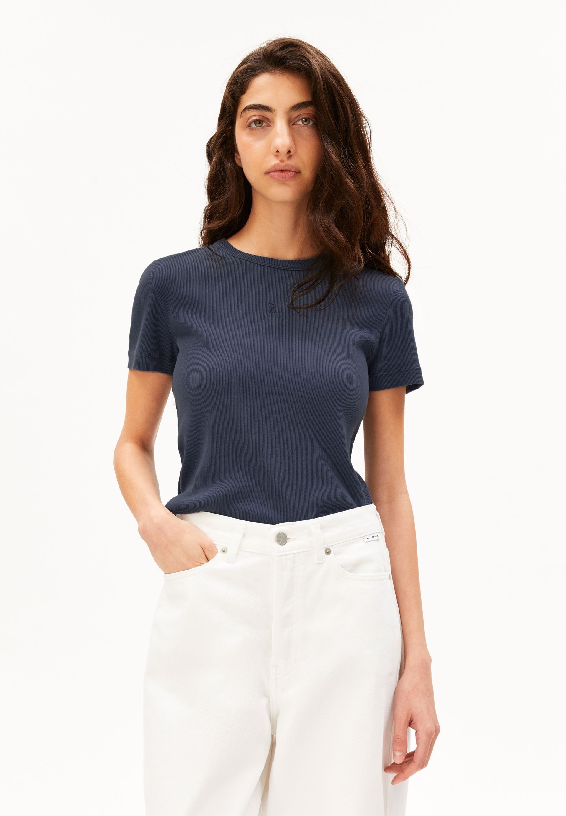 T-Shirt GMT DYE RIB Ripp-T-Shirt aus Bio-Baumwoll Mix