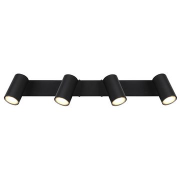 etc-shop LED Deckenspot, Leuchtmittel nicht inklusive, Deckenleuchte Spot 4 flammig Deckenstrahler schwarz Deckenlampe