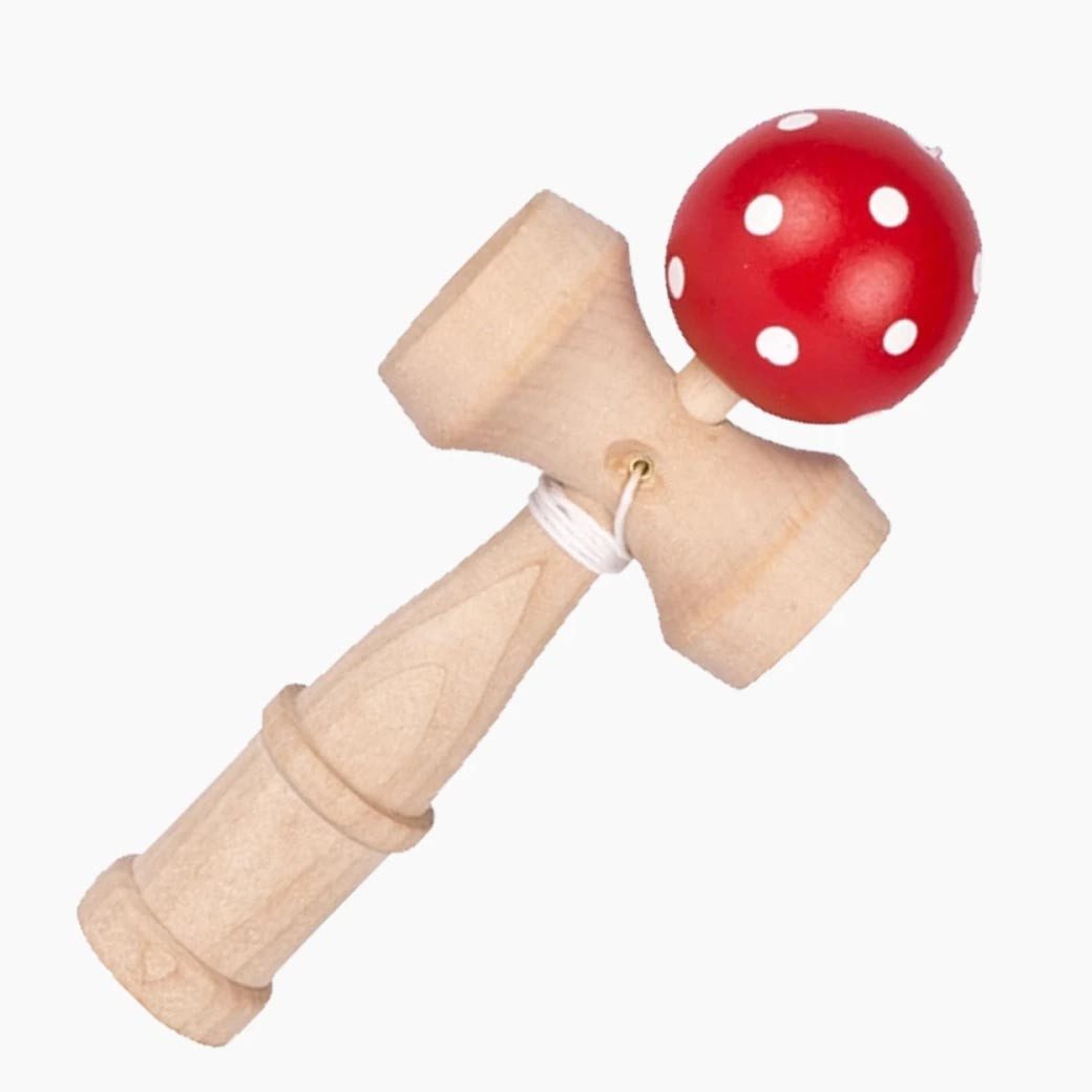 goki Wurfscheibe Kendama rot (packung, 2-St., kendama), Ein Spielzeug für Geschicklichkeits-Meister