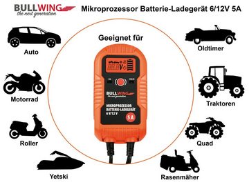 Bullwing Fahrradständer Mikroprozessor Batterie-Ladegerät 6/12V 5A