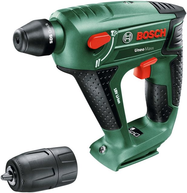 Bosch Bohrhammer Akku Uneo Maxx 18 V ohne Akku, 2,5 Ah Schlagzahl 5000 min-1