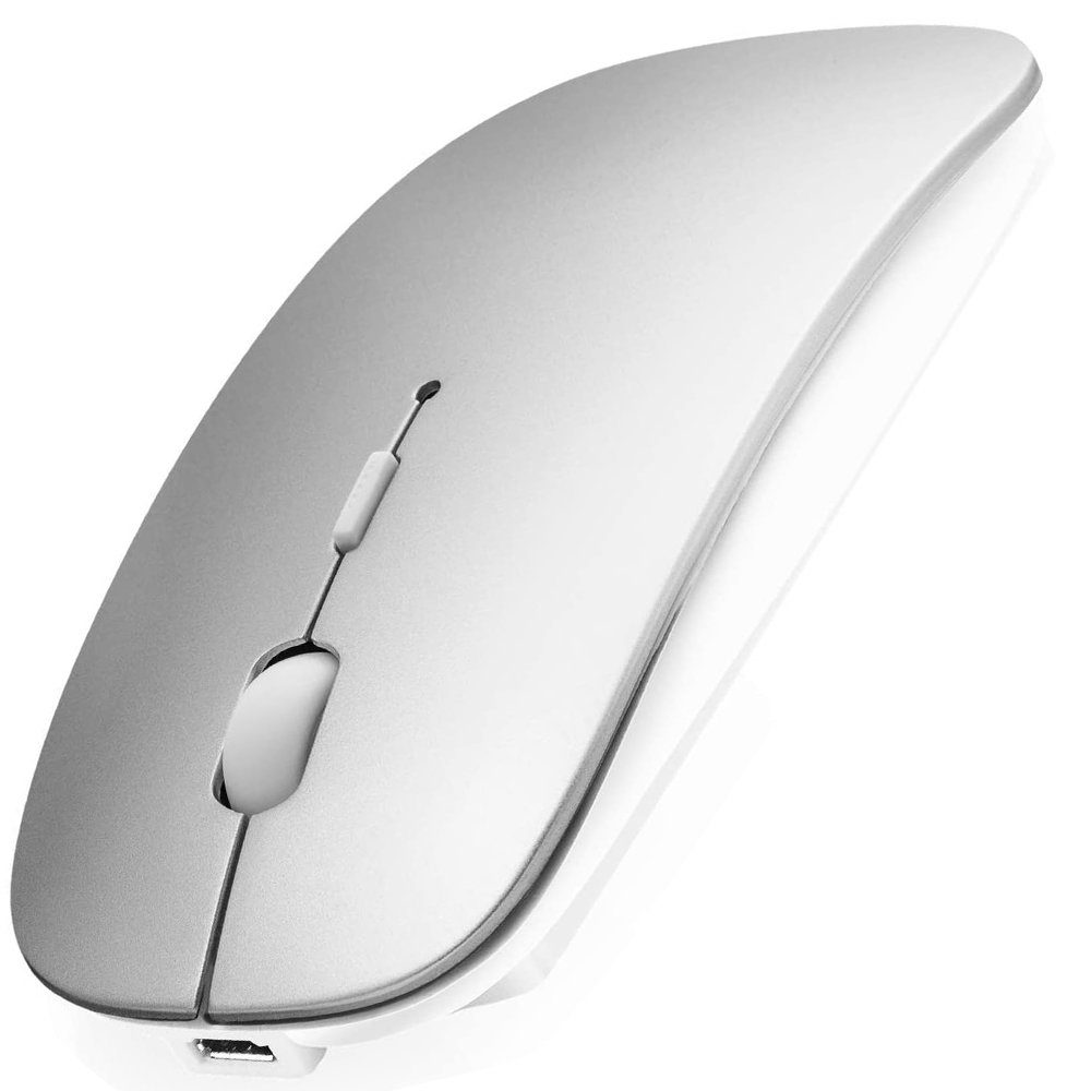 GelldG Bluetooth Maus, Wiederaufladbare Leise Mini Maus für Windows/Linux Maus