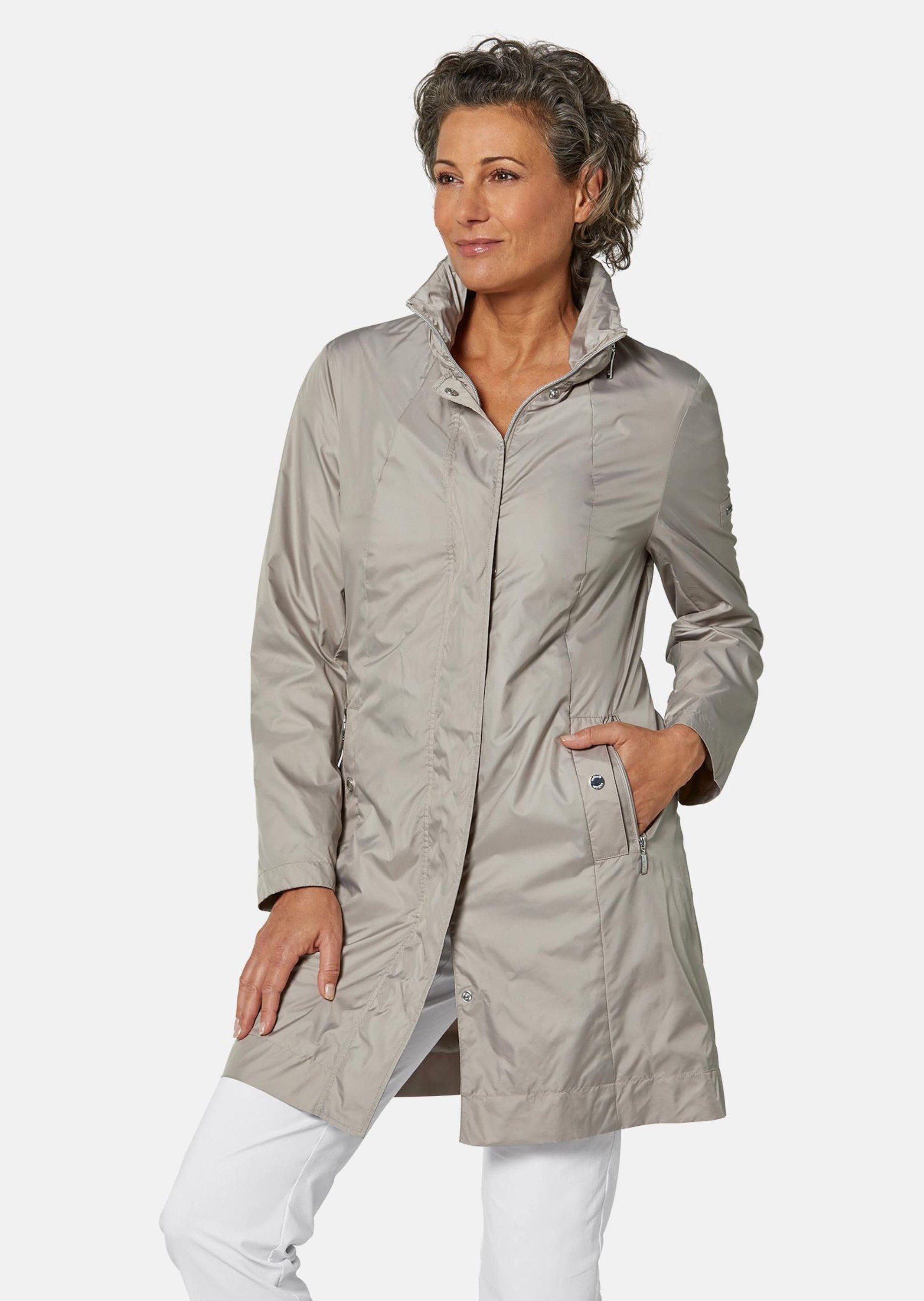 Kurzmantel Super leichte Longjacke mit versteckter Kapuze