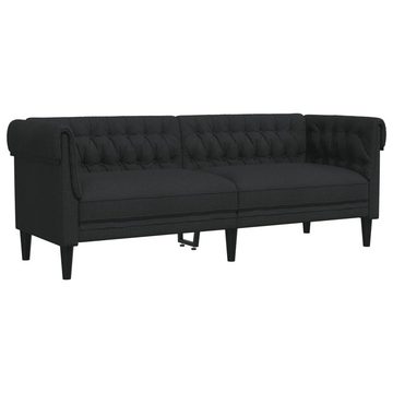 vidaXL Sofa 2-tlg. Sofagarnitur Schwarz Stoff