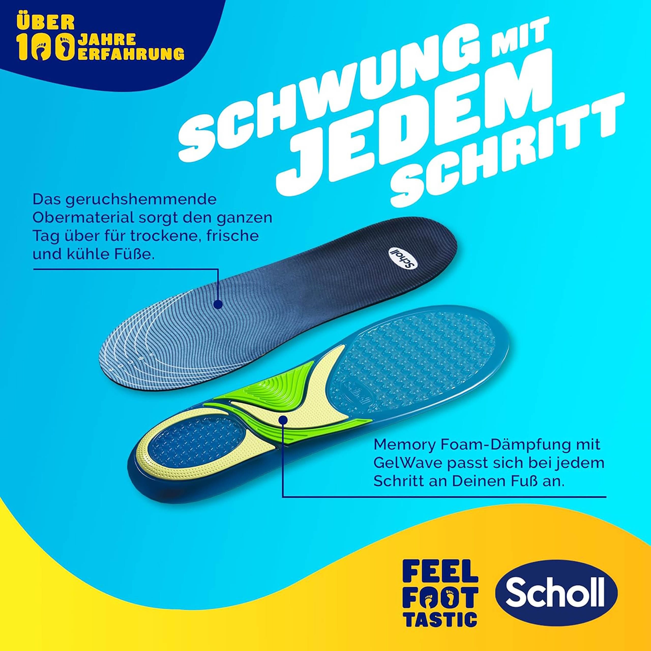 Scholl Gelsohlen SCHOLL GelActiv Sport Gel Einlegesohlen für Sportschuhe, Dämpfung
