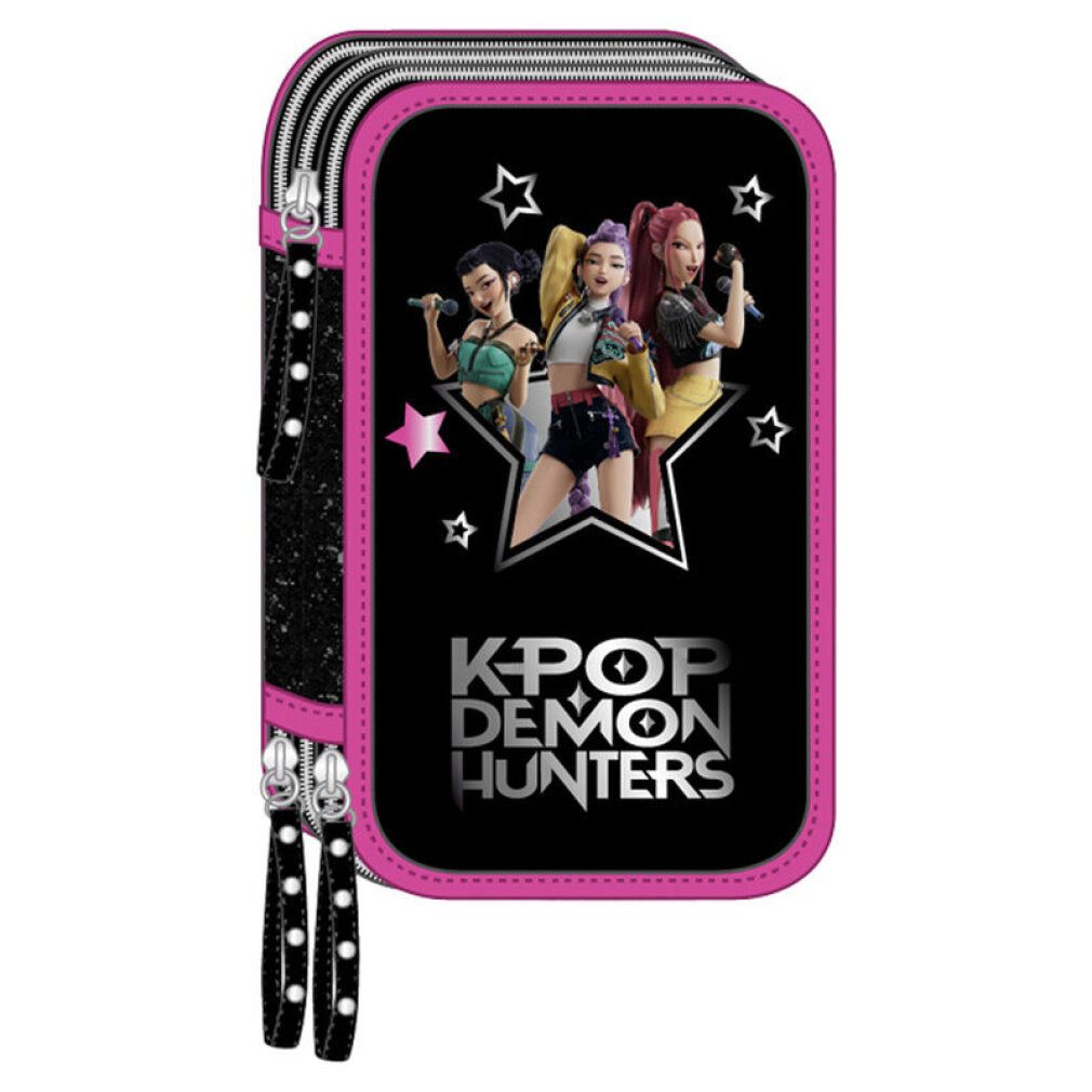 safta Federmäppchen Demon Hunters Kpop Energy 3-teiliges Federmäppchen 37 Stück